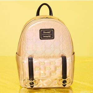Loungefly Sanrio Hello Kitty 50th Anniversary Metallic Gold Mini Backpack